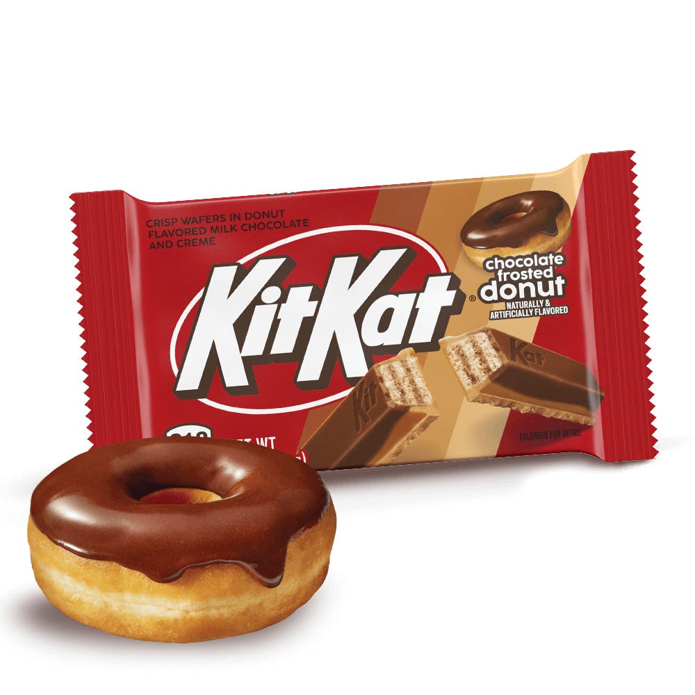 chocolate frosted donut kit kat bar packaging