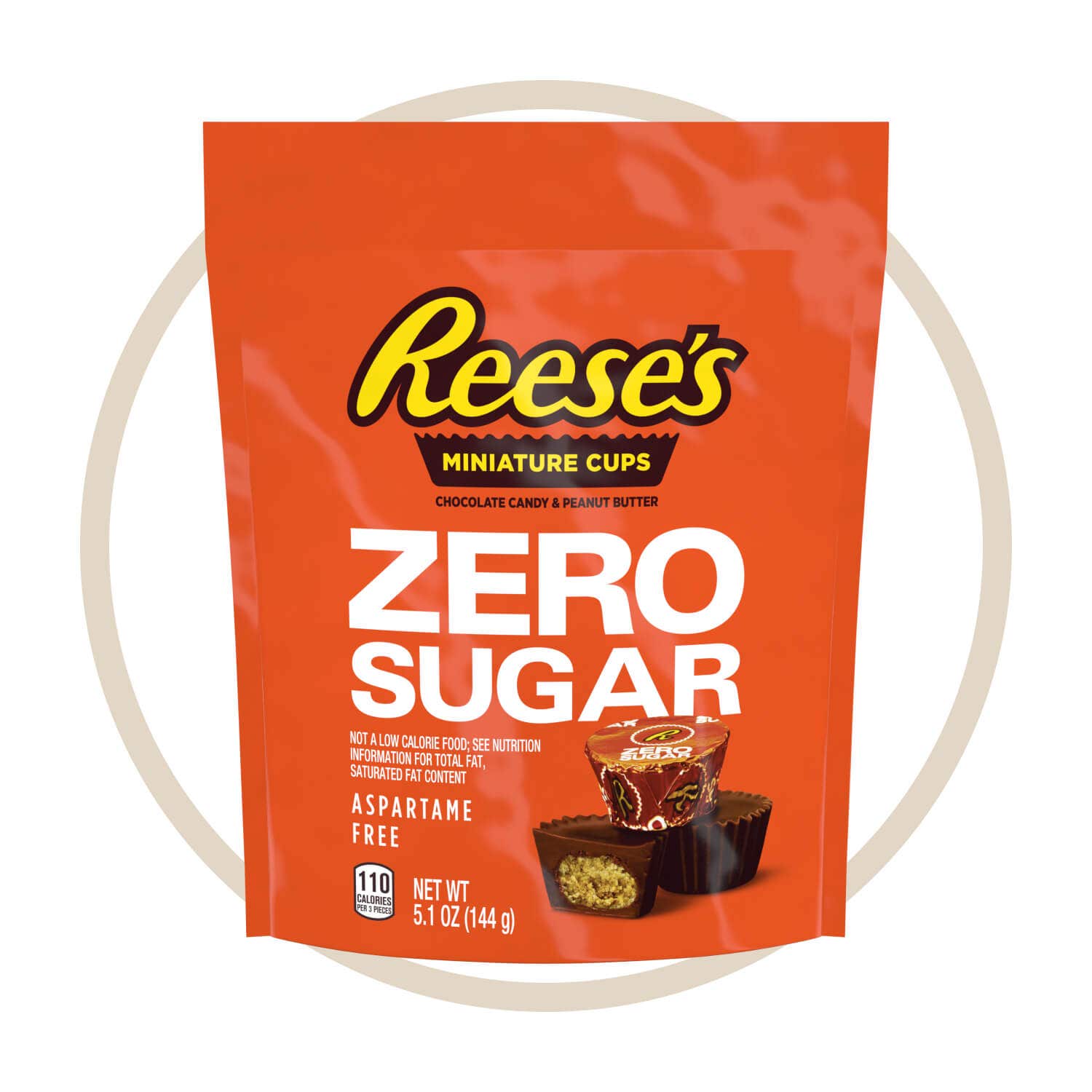 bag of reeese's zero sugar miniature cups
